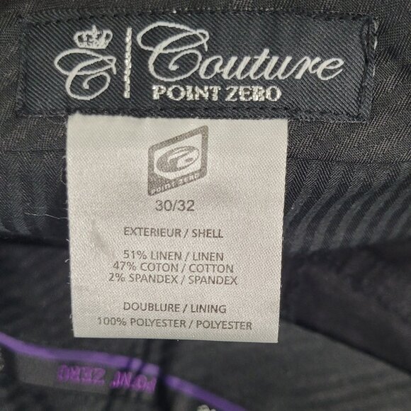 Point Zero Black Mid Rise Straight Leg Cotton Blend Pant Size 30/32 - Picture 11 of 15